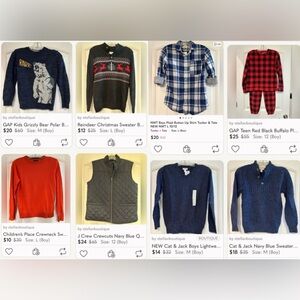 BACK TO SCHOOL BUNDLE!! Tween Boy Christmas Clothes Sweaters PJs Jacket Outfit